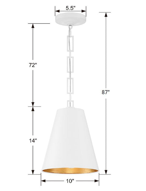 Brian Contemporary Conical Pendant Light
