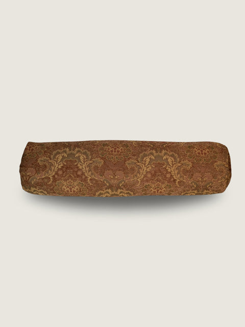 Artful Traditionalist Velvet Bolster with Double Sided Design