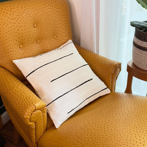 Minimalist Organic Handwoven Textured Accent Throw Pillow