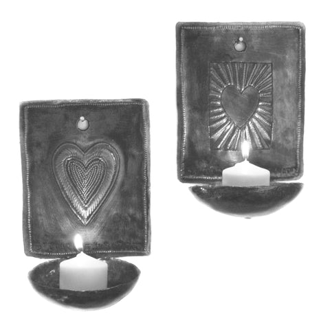 Accent Handcrafted Candle Sconce Set Wall Light