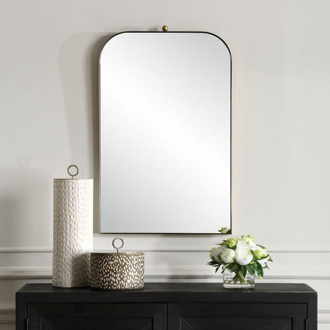 Contemporary Arch Floating Vanity Mirror for Bathroom
