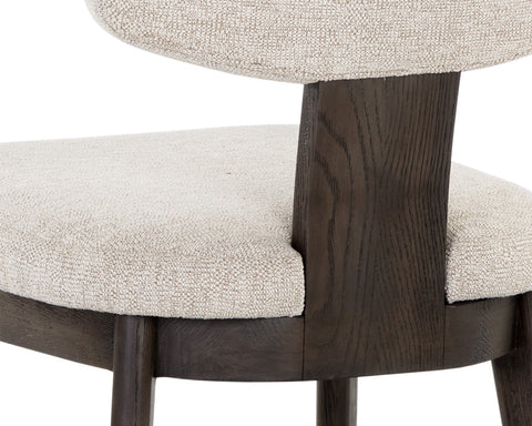Timeless Minimalist Parsons Dining Side Chair in Weathered Oak