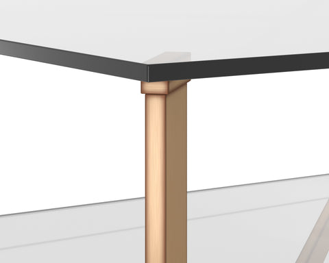 Sunpan Xavier Timeless Minimalist Modern Square Coffee Table