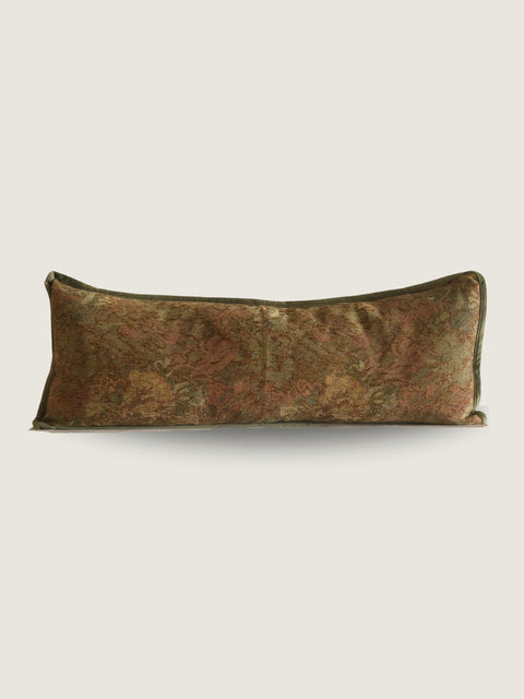 Powered by People Artful Traditionalist Textured Velvet Pillow Cover with Contrast Trim - 14 x 36