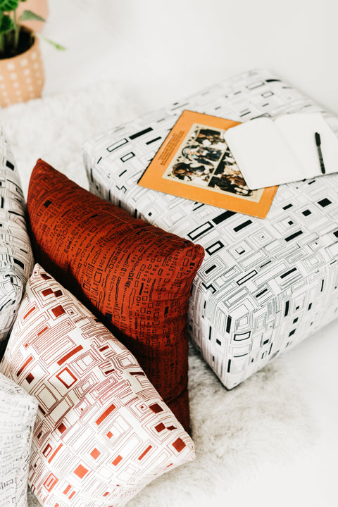 Powered by People Modern Graphic Square Accent Pillow with Removable Cover - 20 x 20