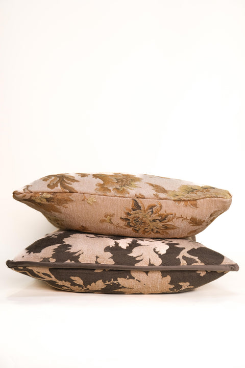 Powered by People Artful Traditionalist Vintage Embroidery Accent Throw Pillow - 22 x 22 - 18 x 18