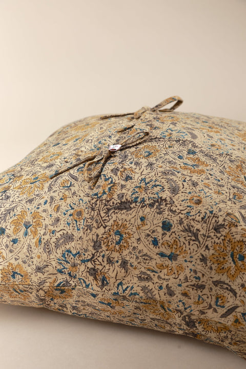 Powered by People Artful Traditionalist Bohemian Square Pillow Cover with Tie Closure - 20 x 20