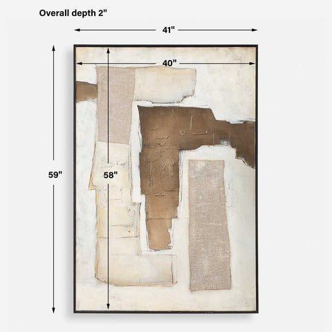 Interference Hand Painted Canvas Abstract Matte Painting