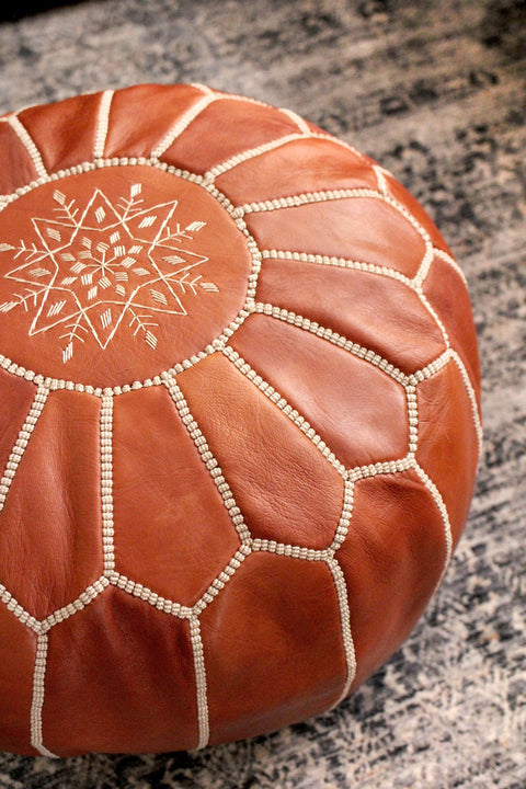 Jasmine Global Eclecticist Ball Bohemian Pouf Ottoman