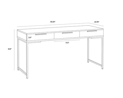 Rebel Timeless Minimalist Modern Writing Desk