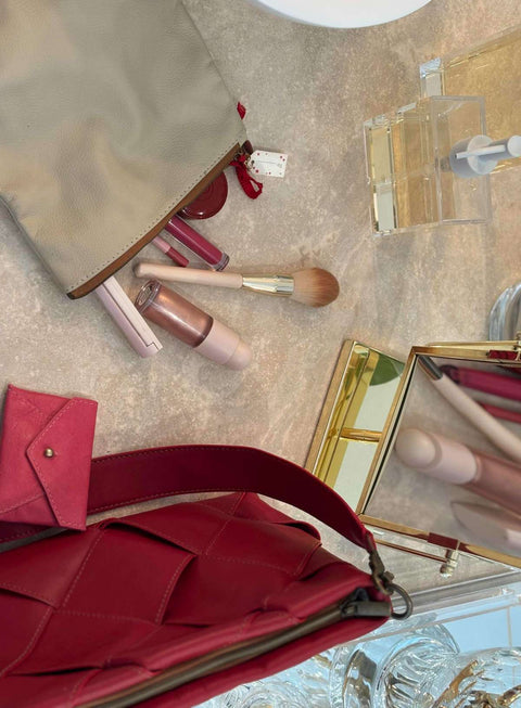 Designer Solid Black Zip Top Pouch