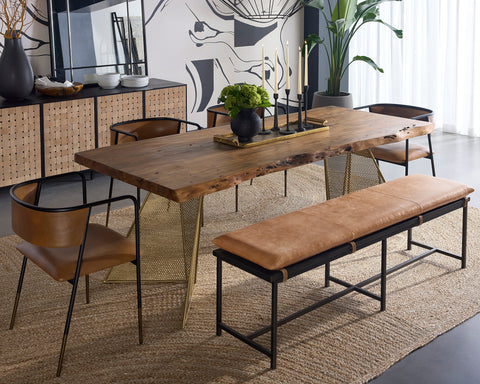 Timeless Minimalist Upholstered Lounge Bench with Block Legs