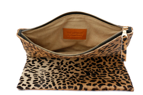 Leopard Animal Zipper Clutch
