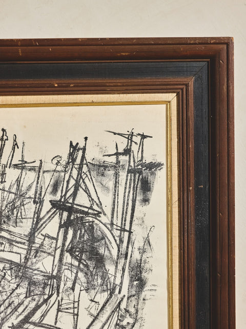 Abstract Harbor Scene