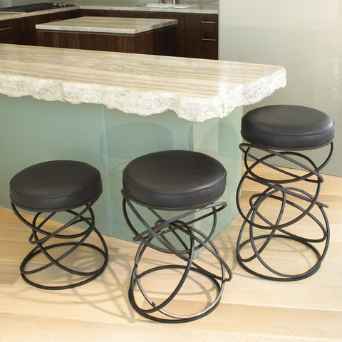 Space Saving Modern Spiral Leg Platform Counter Stool