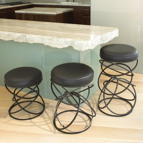 Space Saving Modern Spiral Leg Platform Counter Stool