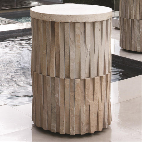 Global Views Outdoor Living & Garden Organic Drum Center Table