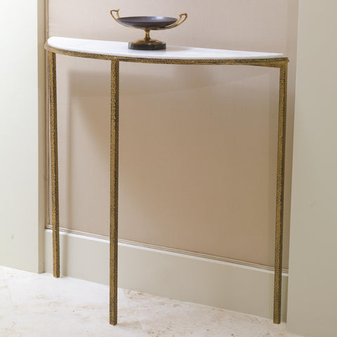 Global Views Timeless Minimalist Contemporary Semi-Circle Console