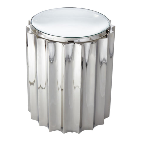Global Views Timeless Minimalist Fluted Drum Center Table