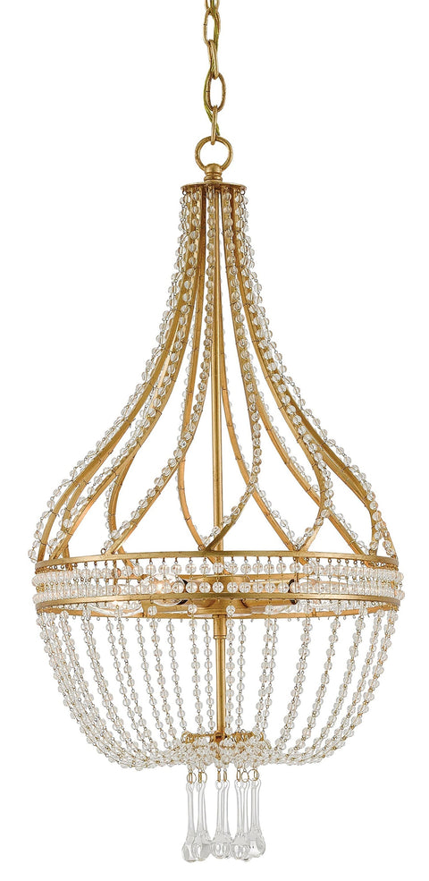 Ingénue Accent Candelabra Chandelier with Beads and Crystals