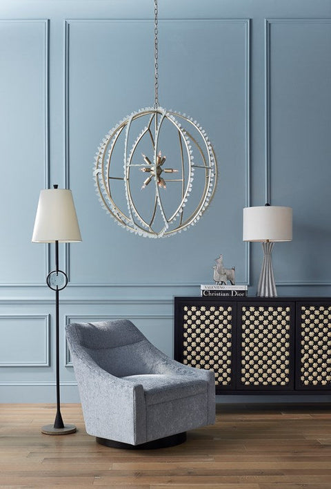 Saltwater Accent Contemporary Round Chandelier Ceiling Light
