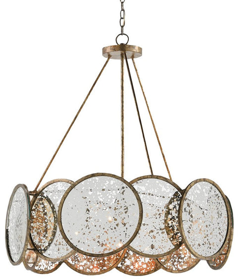 Oliveri Elegant Accent Round Beveled Chandelier Ceiling Light