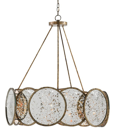 Oliveri Elegant Accent Round Beveled Chandelier Ceiling Light