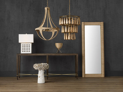 Ibiza Candelabra Chandelier in Gold Coastal Ceiling Light