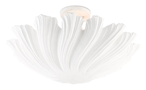 Hadley Ambient Fluted Bell Semi Flush Mount Ceiling Light