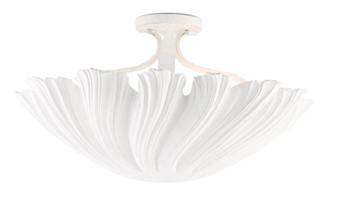 Hadley Ambient Fluted Bell Semi Flush Mount Ceiling Light