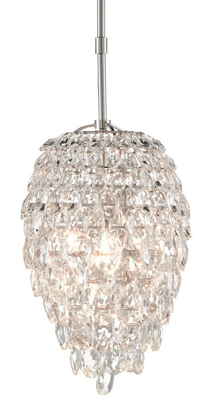 Aisling Elegant Accent Art Glass Pendant Light with Crystals