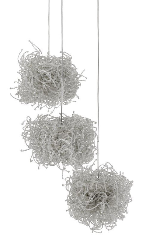 Birds Nest Modern Pendant Light with Beads Accent Ceiling Light