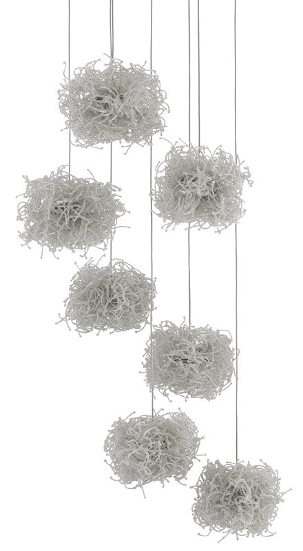 Birds Nest Modern Tiered Pendant Light with Beads