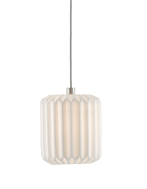 Accent Dove Modern Cylinder Pendant Light with Pleated Shade