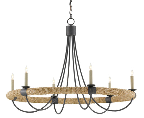 Shipwright Coastal Candelabra Chandelier with Bobeche Accent