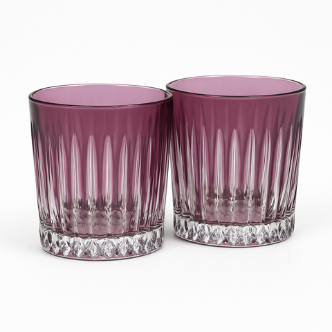 Linia Crystal Tumblers - Set of 2 in lavender