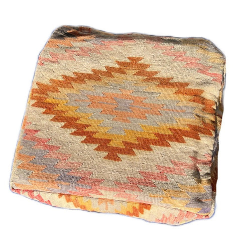Artful Traditionalist Bohemian Handwoven Graphic Pillow Cover