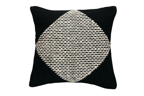 The Artisen Monochromatic Modern Bikaneri Wool Accent Pillow Cover - 18 x 18