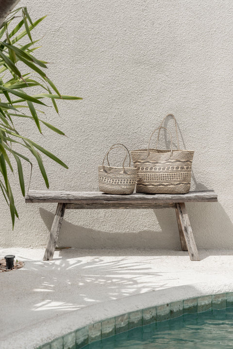Designer Favorite Geometric Rattan Basket Bag