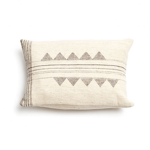 Artful Traditionalist Bohemian Handwoven Lumbar Pillow