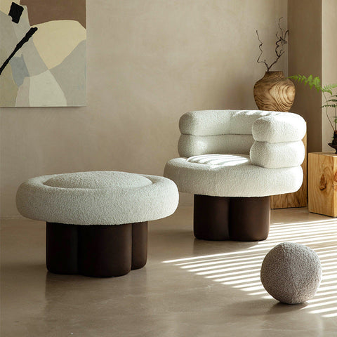 Timeless Minimalist Modern Upholstered Barrel Accent Chair