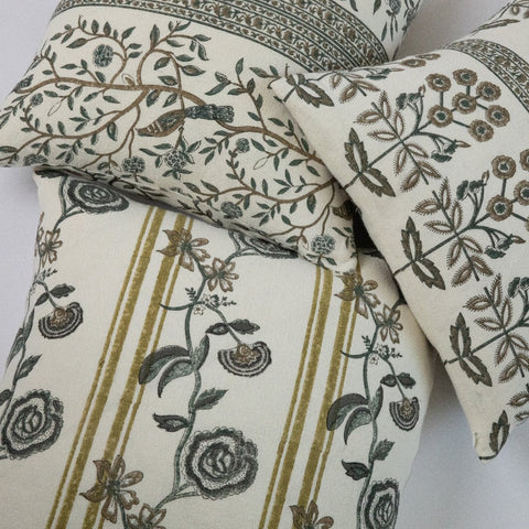 Filling Spaces Artful Traditionalist Hand Block Print Accent Throw Pillow - 22 x 22