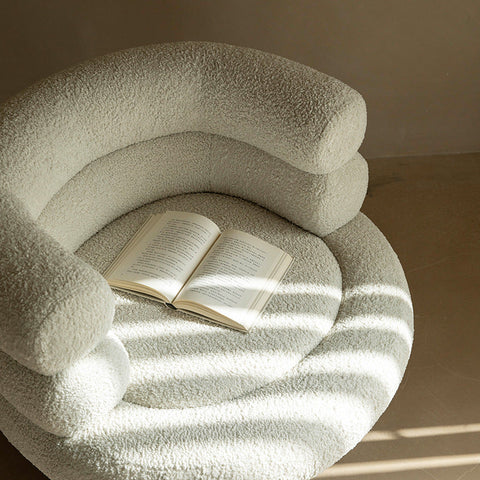 Timeless Minimalist Modern Upholstered Barrel Accent Chair