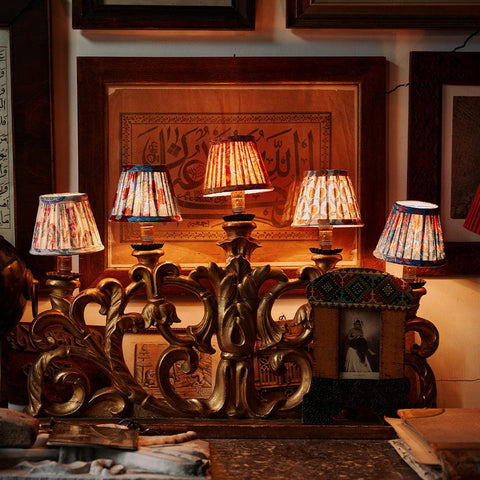 Accent Bohemian Handcrafted Pleated Lamp Shade