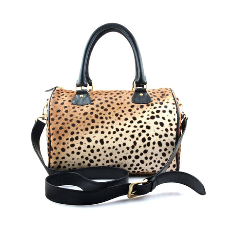 Leopard Animal Duffel Bag with Shoulder Straps and Zip Top