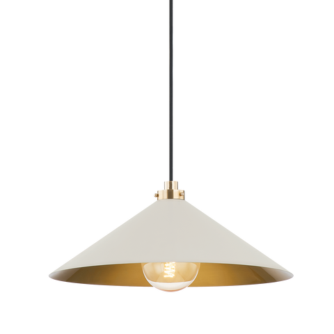Clivedon Designer Collaboration Modern Pendant Light in Aged Brass