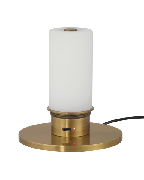 Galavant Modern Column Table Lamp in Brass
