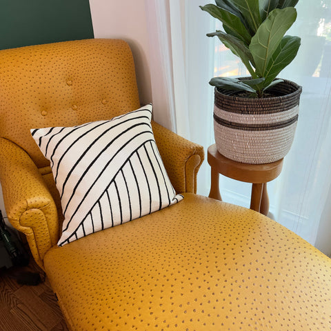 Global Eclecticist Handwoven Minimalist Accent Throw Pillow