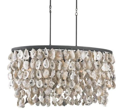 Stillwater Coastal Chandelier with Seashells Handcrafted Ceiling Light