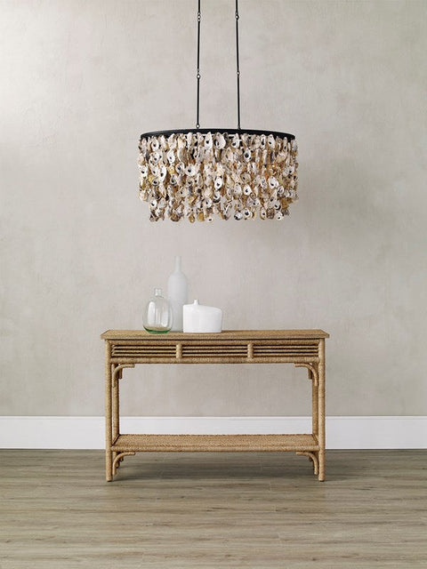 Stillwater Coastal Chandelier with Seashells Handcrafted Ceiling Light